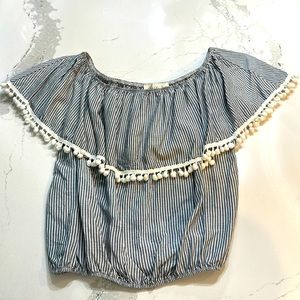 Pink Lemonade Off-the-Shoulder Striped Top